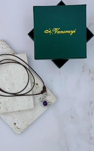 Crystal Pendant Necklaces Healing love Women's Men's choker Obsidian Tiger eye White Crystal Black Gold waterproof dainty Charm stackable statement Cute Stone necklace Unisex - style: Crystal pendant Amethyst Moon