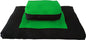 D&D Futon Furniture Black/Green Zabuton Zafu Set, Yoga, Meditation Seat Cushions, Kneeling, Sitting, Supporting Exercise Pratice Zabuton & Zafu Cushions.