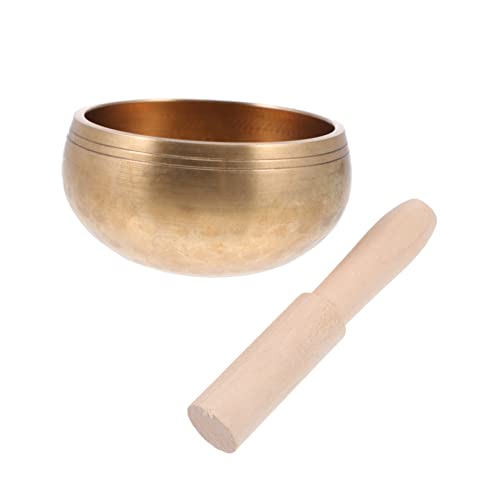 FRCOLOR 1Set Meditation Bowl Set with Mallet and Gasket Lightweight Yoga Singing Bowl for Relaxation and Relief Sound for Mindfulness and Spiritual Practice