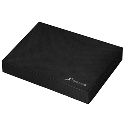 ProsourceFit Exercise Balance Pad, Non-Slip Cushioned Foam Mat & Knee Pad for Fitness and Stability Training, Yoga, Physical Therapy - color: Black, size: L - (15.5" x 12.75") (Pack of 8)