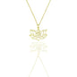 quan jewelry Yoga Lotus Flower Pendant Necklace with Om Symbol, Happy Birthday Gifts Ideas for Mom, Daughter, Women with Inspirational Quote on Gift Card - color: Gold Tone