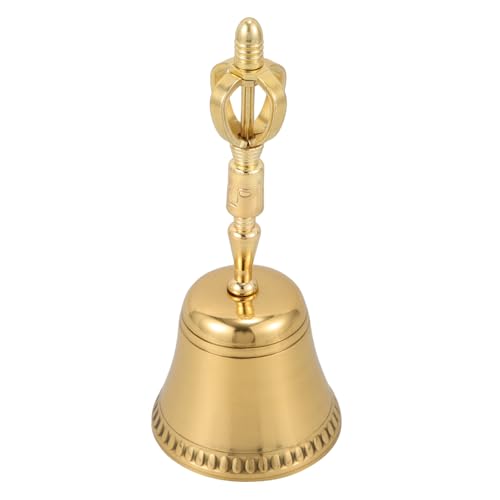 SUPVOX Hand Bell Elegant Copper Buddhism Instrument for Meditation and Home Four-sided Design Inspires and Tranquility for Buddhist Spaces and Spiritual Practices