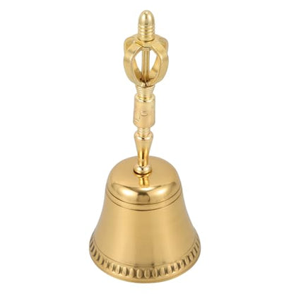 SUPVOX Hand Bell Elegant Copper Buddhism Instrument for Meditation and Home Four-sided Design Inspires and Tranquility for Buddhist Spaces and Spiritual Practices