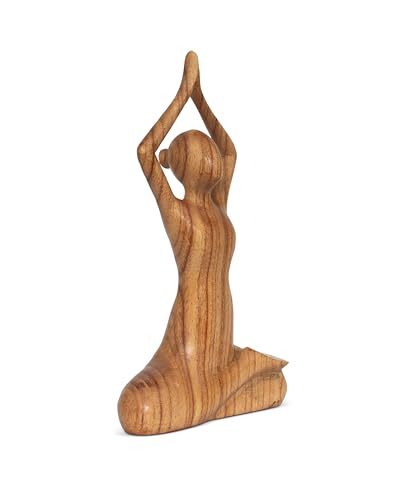 G6 Collection 10" Wooden Handmade Abstract Sculpture Decorative Home Decor Handcrafted Figurine Accent Decoration Artwork Hand Carved, Easy Pose - style: Easy Pose