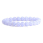 Justinstones Gem Semi Precious Gemstone 8mm Round Beads Stretch Bracelet 7 Inch Unisex - color: Blue Lace Agate