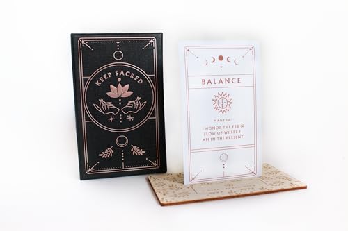 Affirmation Cards, 45 Daily Inspiring Mindfulness Cards for Women, Card Deck with Stand