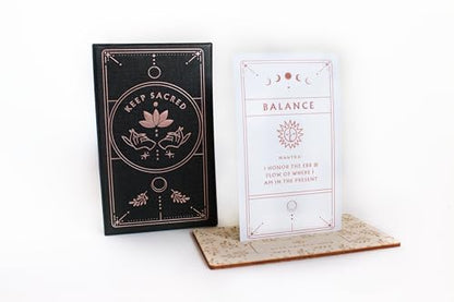 Affirmation Cards, 45 Daily Inspiring Mindfulness Cards for Women, Card Deck with Stand
