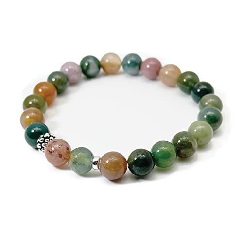 Natural Gemstone Stretch Bracelet Gifts, Peridot, Clear Quartz, Citrine, Amethyst, Rose Quartz, Turquoise Serpentine, Pearl, Lava Marble Beads, Chakra Energy Jewelry, Comfortable Fit 6.5–7"