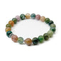 Natural Gemstone Stretch Bracelet Gifts, Peridot, Clear Quartz, Citrine, Amethyst, Rose Quartz, Turquoise Serpentine, Pearl, Lava Marble Beads, Chakra Energy Jewelry, Comfortable Fit 6.5–7"