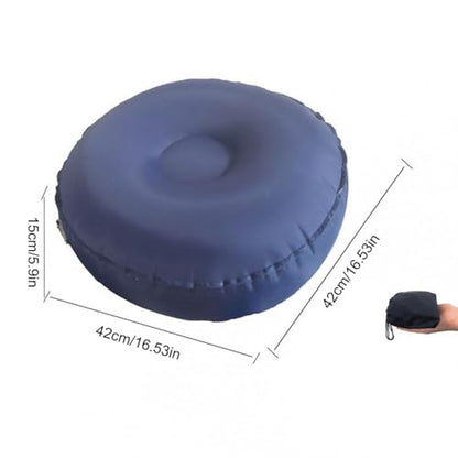 pistro Inflatable Meditation Cushion - Portable & Lightweight Yoga Pillow for Indoor Outdoor Travel Office- Black