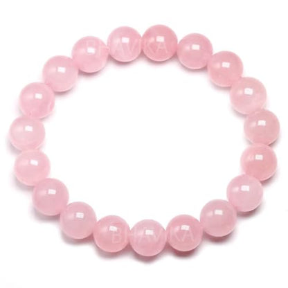 Fashion Natural Gemstone Bracelet | 8mm Beads Size Natural Stone Healing bracelet for Men and Women (Rose Quartz)