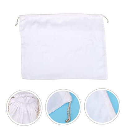 2Pcs Durable Drawstring Storage Bag Lightweight Household Clothing and Shoes Pouch Satin Dustproof Packing Finishing Bag for Home Organization