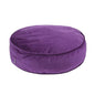 Round Floor Pillow Cover Velvet Throw Seating Pouf Yoga Meditation Cushion Plush Case Reading Room Decor Cover Only (25.6IN, Purple)