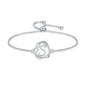 TOUPOP Bracelet for Women Heart Initial Birthstone Bracelet 925 Sterling Silver Love Heart Jewelry Birthday Gifts for Women Wife Girlfriend Mom Her
