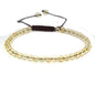 Keleny Natural Gemtones 4mm Round Beads Crystal Adjustable Braided Macrame Tassels Bracelets Unisex - color: Yellow Citrine