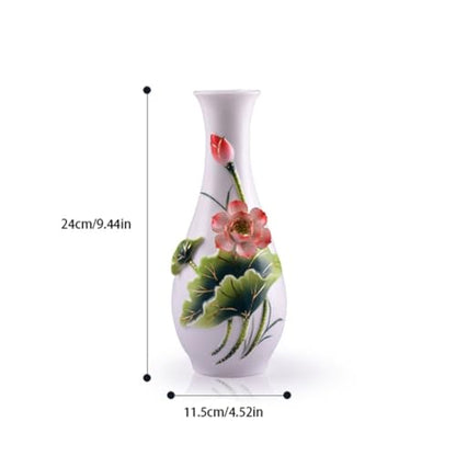 Room Decor Ceramic Vase Ornaments Living Room Countertop Flower Arrangement Creative Porcelain New Chinese Zen Style Dining Table Centerpiece Decor