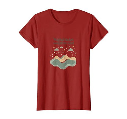 Weighted Blankets Weightless Mind Anxiety Relief T-Shirt - color: Cranberry Red, size: XX-Large
