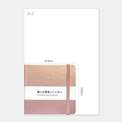 Mifuner Small Square 5x5 80gsm Mini Notebooks Blank Pages Sketchbooks Travel Journal Pocket Hardcover Paint Writing Notebook Blank Diary Memo Planner Sketchbook PU Leather Cover, Mermaid - color: A-PU-mermaid