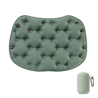 Inflatable Seat Cushion, Airplane Seat Cushion for Long Flights, 2 in 1 Pump & Storage Portable Travel Cushion, Anti-Slip Waterproof Pad for Air Travel, Stadium, Camping