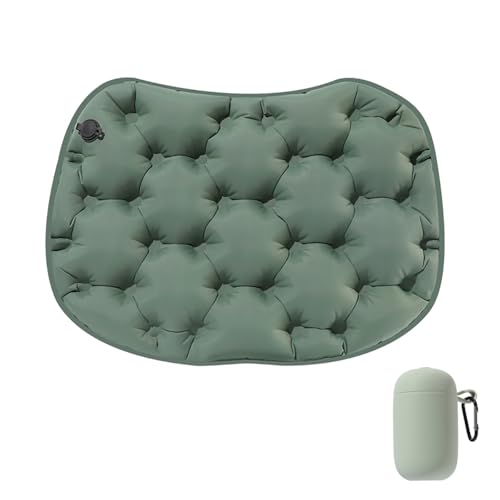 Inflatable Seat Cushion, Airplane Seat Cushion for Long Flights, 2 in 1 Pump & Storage Portable Travel Cushion, Anti-Slip Waterproof Pad for Air Travel, Stadium, Camping