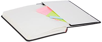 Amazon Basics Classic Lined Writing Notebook for Note Taking and Journaling, Hardcover with Elastic Closure, 240 Pages, 5" x 8.25", Black - size: 1 Pack, style: Ruled