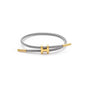 OSIRIDEH2 Bracelet with Adjustable Design Polished H Shape Buckle, Bracelets for Women, 18k Gold-plated Buckle Design Titanium Steel Wire Rope Women's Gift Jewelry - color: gray gold