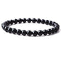 Handmade Stretch Elastic Bracelet Natural Stone Crystal Healing Power Energy Gifts for Reiki Nature's Beauty and Spiritual Essence Unisex 6mm - color: Black Obsidian