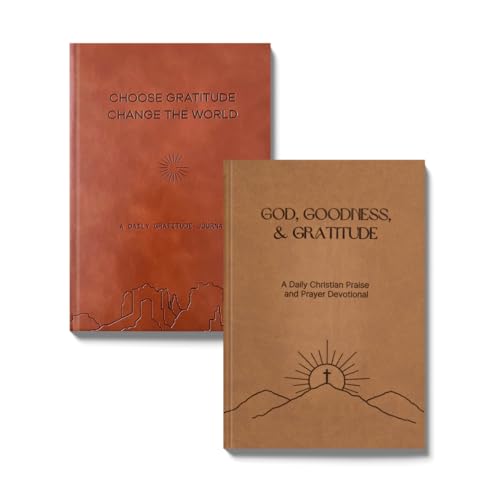 Gratitude Gifted Christian Prayer Journal - Light Brown with 5-Minute Guided Gratitude Journal - Brown for Men & Women