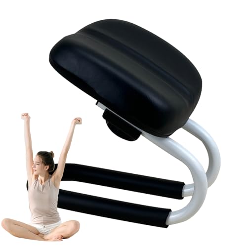 Prayer Bench – Foldable Meditation Chair, Yoga Kneeling Stool | Soft Sponge Cushion Seat, Non Slip Leg Sleeves, Compact Wooden for Praying, Home Studio, Quiet Reflection and Spiritual Focus