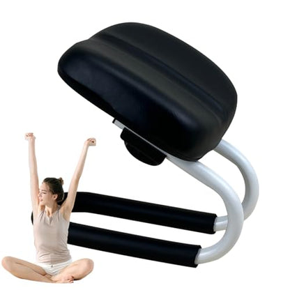 Prayer Bench – Foldable Meditation Chair, Yoga Kneeling Stool | Soft Sponge Cushion Seat, Non Slip Leg Sleeves, Compact Wooden for Praying, Home Studio, Quiet Reflection and Spiritual Focus