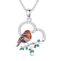 Hummingbird/Phoenix/Owl/Dove/Flamingo/Raven/Blue Jay/Cardinal/Peacock/Eagle/Parrot/Robin Necklace for Women 925 Sterling Silver Bird Pendant Necklace Animal Jewelry Gift for Mother Wife - style: Robin Necklace