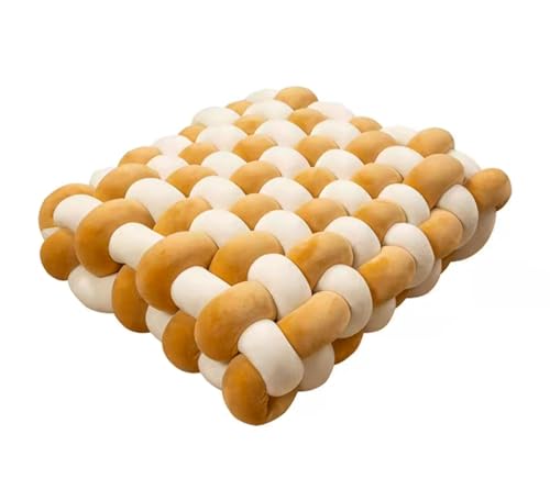 Large Knot Pillow Meditation Cushion Floor Cushions Sitting Funky Throw Pillows Chair Pillows Soft Pad Square Knotted Seat Cushions Home Decoration Living Room B(Size:30 * 33 * 12cm,Color:C) - color: C, size: 30 * 33 * 12cm