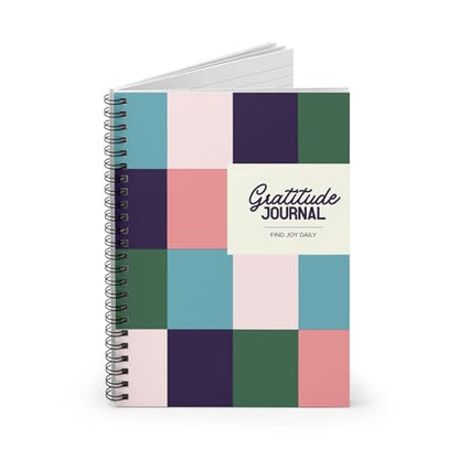 Spiral Gratitude Journal | Matte Geometric Notebook C