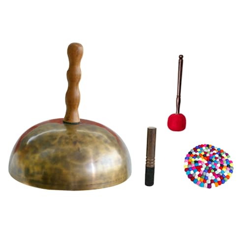 predolo Tibetan Bowl Set with Detachable Handle And Cushion for Sound, Large