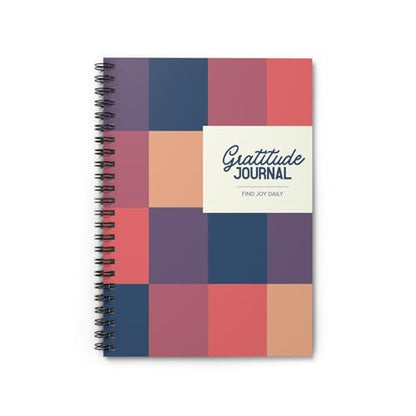 Spiral Gratitude Journal | Matte Geometric Notebook A