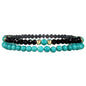 Puka Shell Bracelet for Men Wooden Bracelets Turquoise Stack Beaded Minimalist Trendy Jewelry for Friend Gift - style: 2pcs-Turquoise