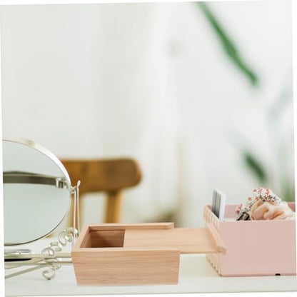 Alipis Rustic Wooden Organizer Box Sliding Lid Retro Craft Storage Container for Jewelry and Small Items Compact and Stylish Wood Keepsake Box for Home Decor