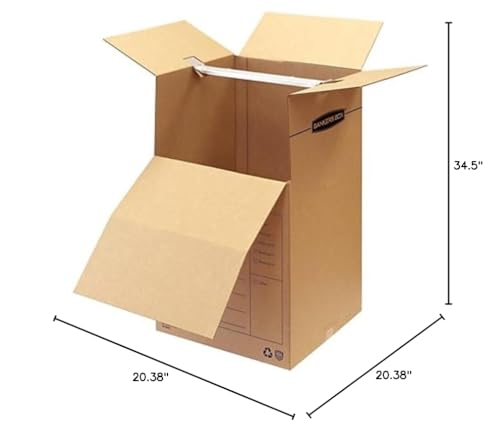 ‎Bankers Box Short Wardrobe Box 3 Pack, 20-in x 20-in x 34-in (7710902)