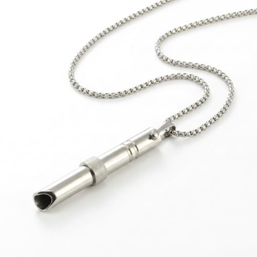 Breathing Easy Necklace, Mindfulness Breathing Stainless Steel Pendant for Stress Relief, Anxiety Management & Smoking Cessation Aid, Intricate Engraving for Men Women - color: Rotating Fidget Ring-Sliver