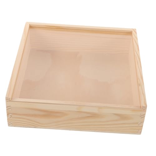 ULTECHNOVO Acrylic Decorative Storage Box Wooden Jewelry Storage Case Compact Multi-functional Box for Home