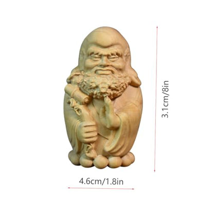 Hemobllo Wooden Buddha Statue Ornament Zen Decor Indoor Outdoor Home Office Decor