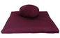 Buckwheat Zafu and Zabuton Meditation Cushion Set (2pc) - color: Burgundy