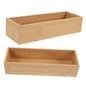 Unomor 2pcs Bamboo Storage Boxes Organizer Box for Home Office Craft Storage Portable Wooden
