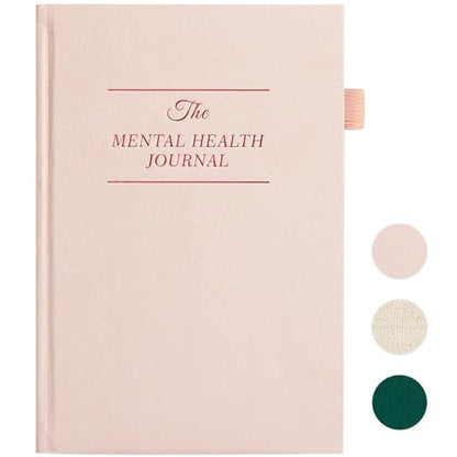 Mental Health Journal for Women and Men - Anxiety & Guided Journal with Mood & Habit Tracker - Take 5 Minuets Everyday - 91 Days Self Care Journal with Prompts, Pink - color: Pink