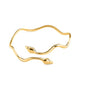 PALMONAS Minimalist Golden Ripple Snake Bracelet for Womens Waterproof & Anti-Tarnish