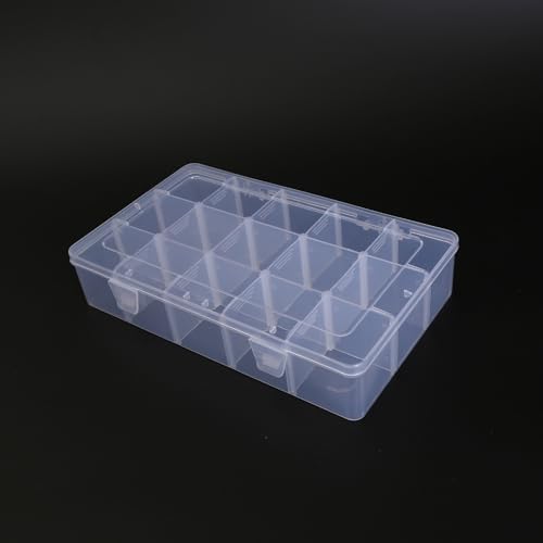 Kamay's Adjustable XL15 Compartment Slot Plastic Craft Storage Box Thick Hard Plastic Hobby Craft Storage Box Case With Snap Lock Ideal For Small Items… - style: XL15 Compartment Slot