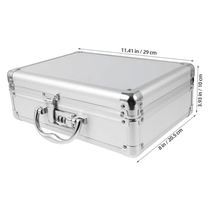 Portable Organizer Case with Password Lock Lightweight Aluminum Storage Briefcase for Outdoor Activities Hiking Camping Fishing and More Durable