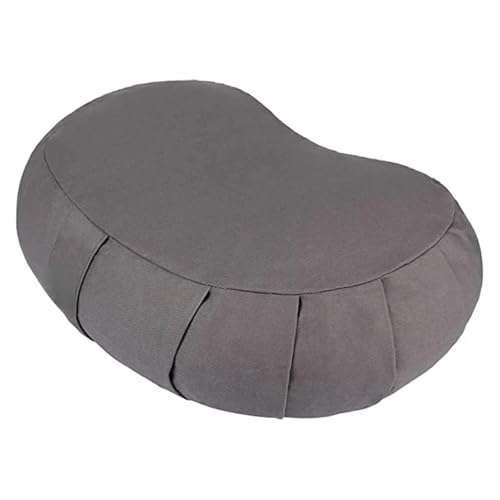 Buckwheat Shell Pillow Yoga Meditation Cushion Durable Comfortable Cotton Floor Seat Zafu Bolster Home Tatami Mat Round Chair(Gray)