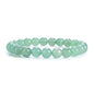 Cherry Tree Collection Gemstone Beaded Stretch Bracelet 8mm Round Beads 7" - color: Green Aventurine