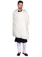 Exotic India Men's Plain Off White Woollen Lohi/Shawl | Traditional Soft Warm Meditation Stole, Scarf, Wrap From Kullu